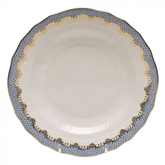 Fish Scale Light Blue Dessert Plate