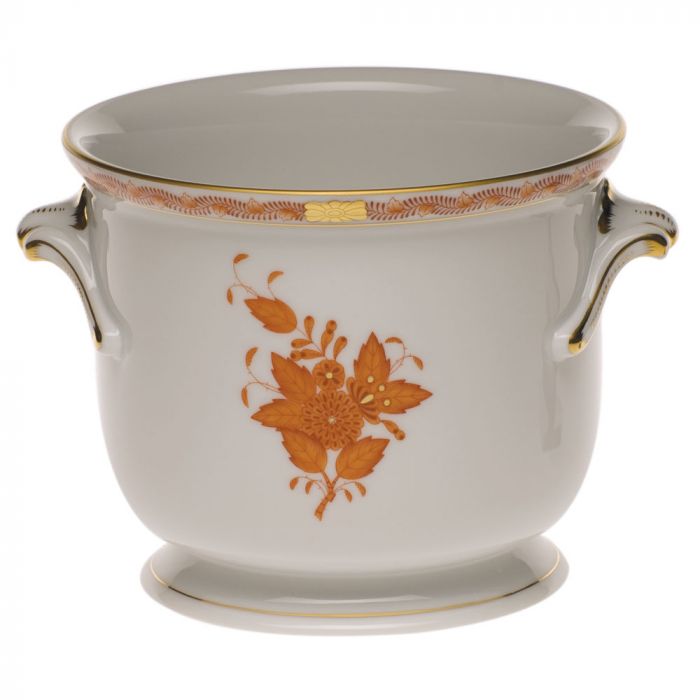 Chinese Bouquet Small Cachepot Rust