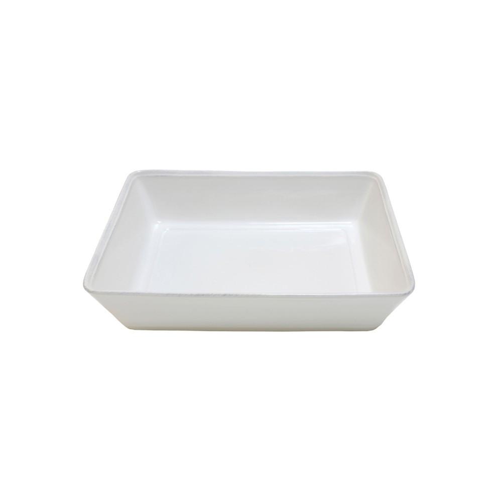 White Friso Rectangular Baker 11.78 Inch