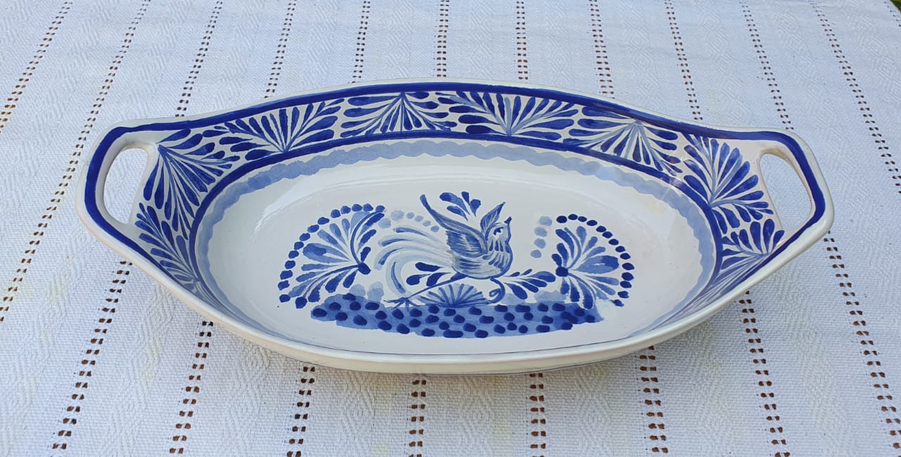 GORKY BIRD OVAL BOWL WITH HANDLES