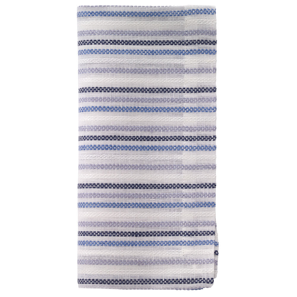 22" Navy Grecian Stripe Napkin