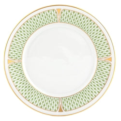 HEREND ART DECO GREEN SALAD PLATE