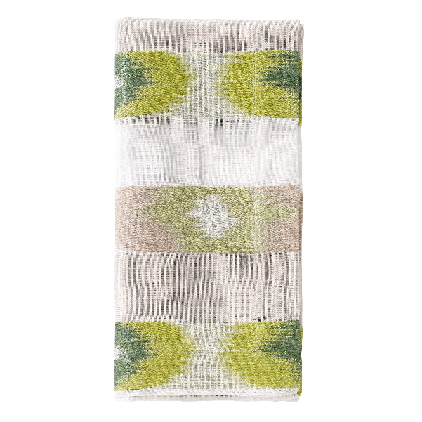 22" Green Ikat Napkin