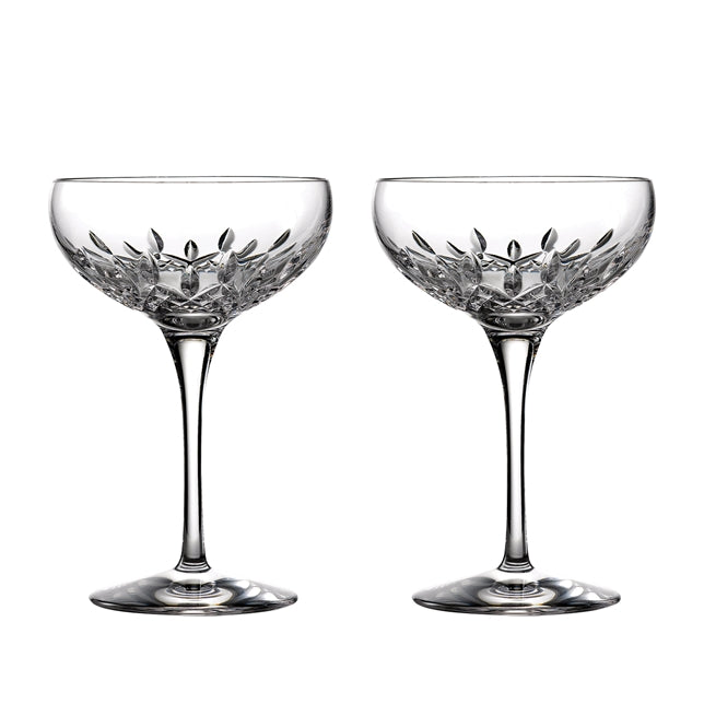 WATERFORD LISMORE ESSENCE CHAMPAGNE SAUCER PAIR