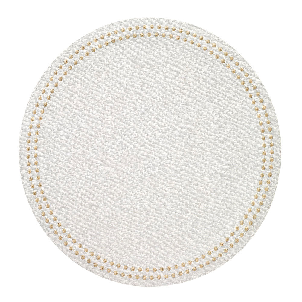 White & Gold Pearls Mats