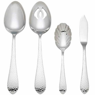 Hammered Antique 4 Piece Hostess Set