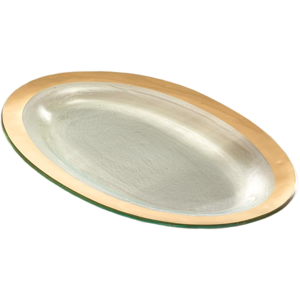 Roman Antique Gold Large Oval Platter