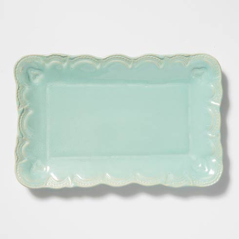Incanto Aqua Lace Small Rectangular Platter