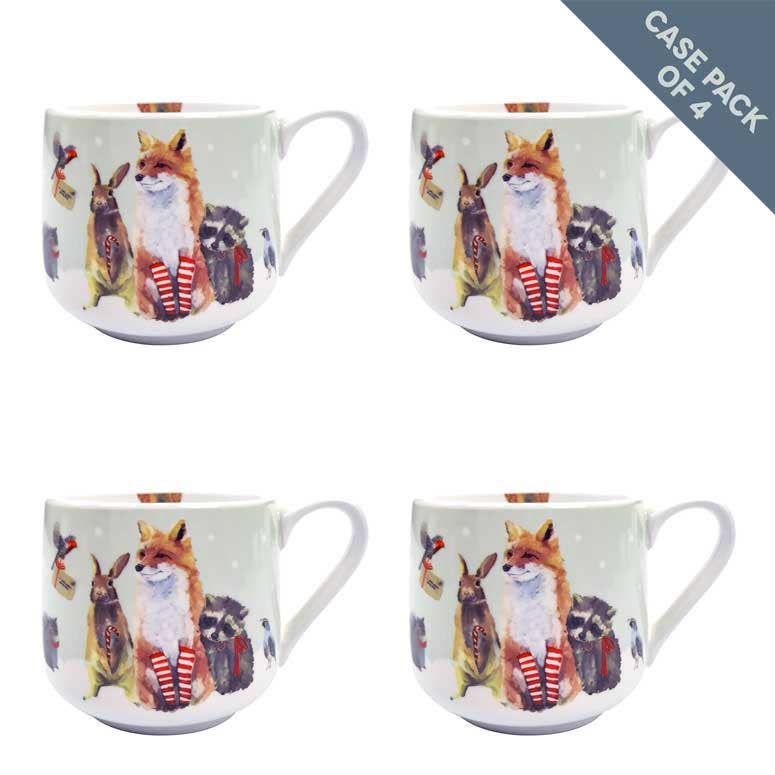 GreenBox Art - Holiday - Christmas Critters - 4 Units by Cathy Walters Mug