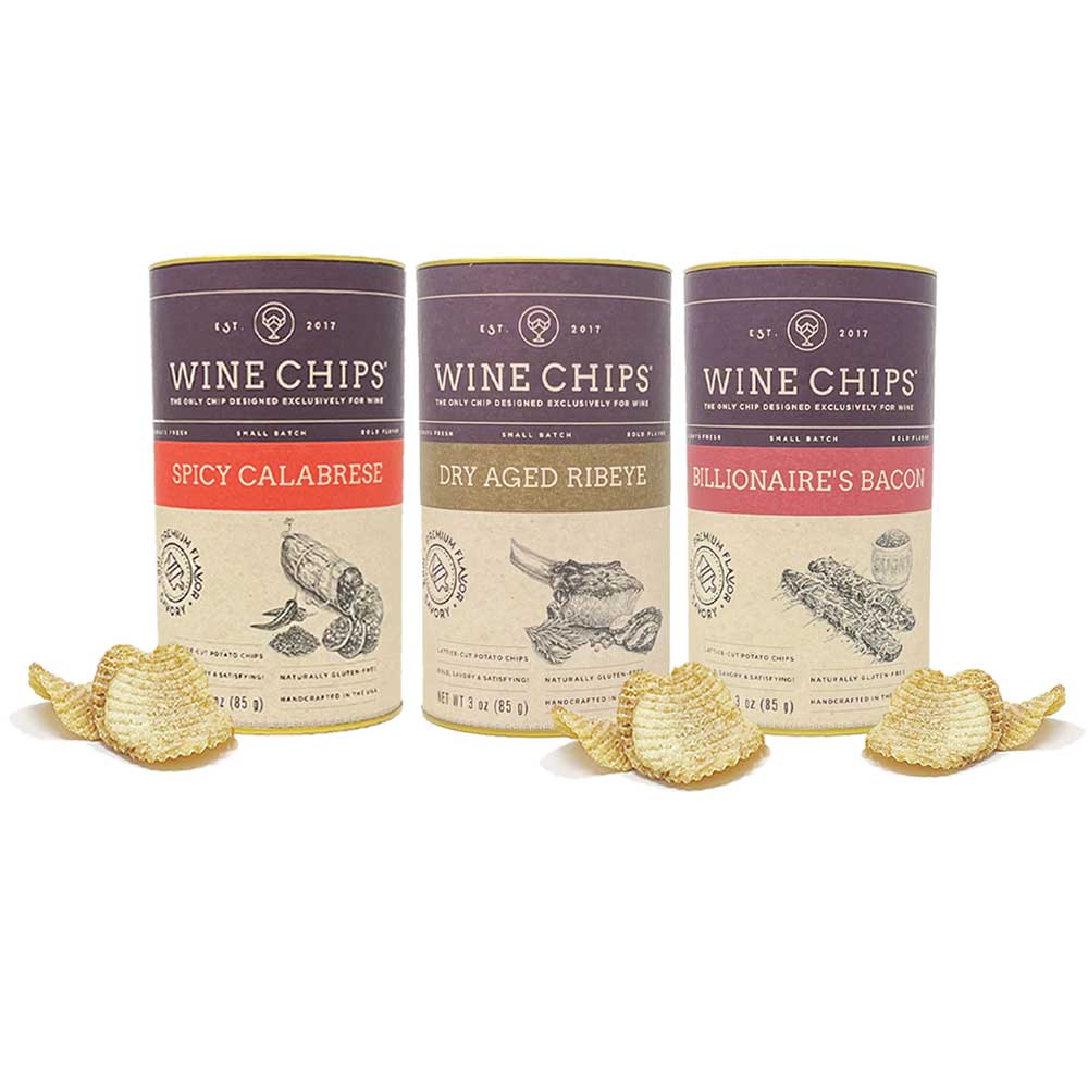 Wine Chips - 3 OZ. CHARCUTERIE COLLECTION - ESTATE MIXED CASE OF 12