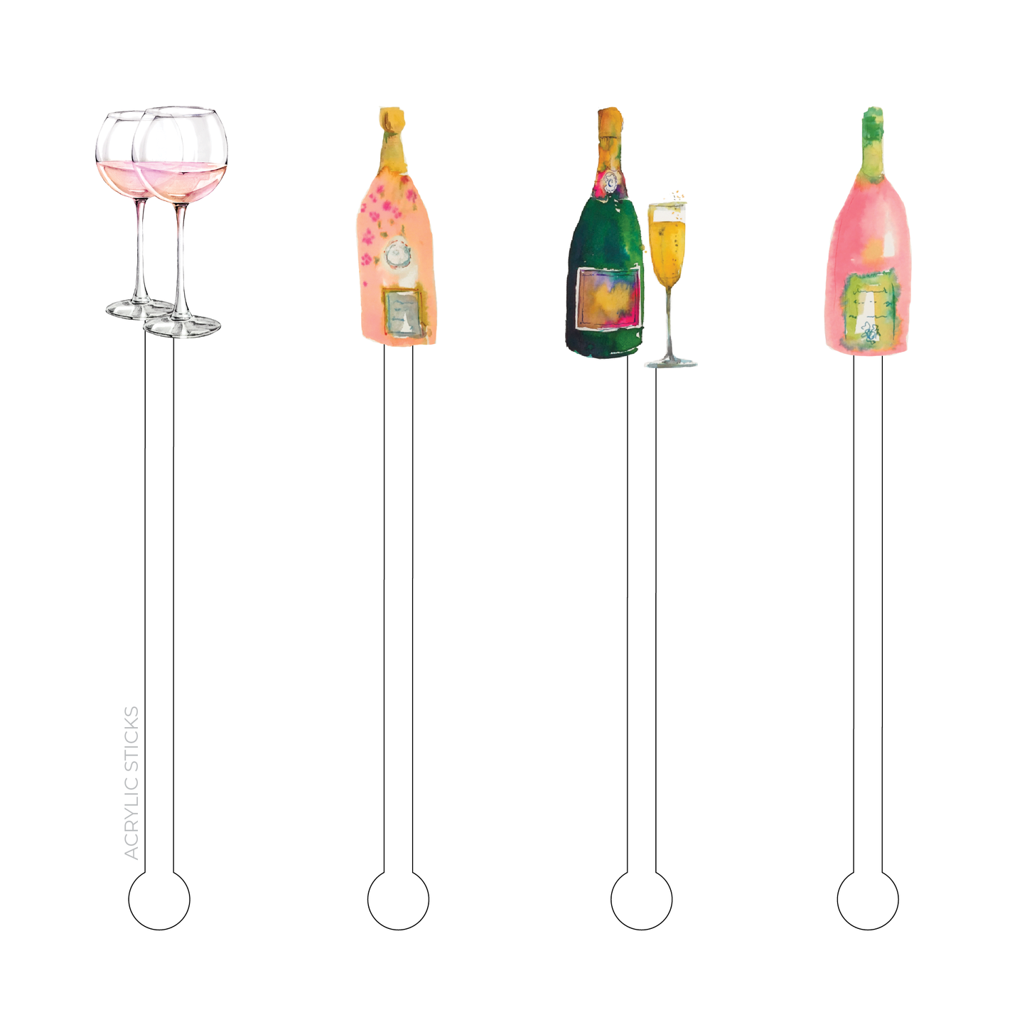 ACRYLIC STICKS, LLC - BUBBLES ACRYLIC STIR STICKS COMBO