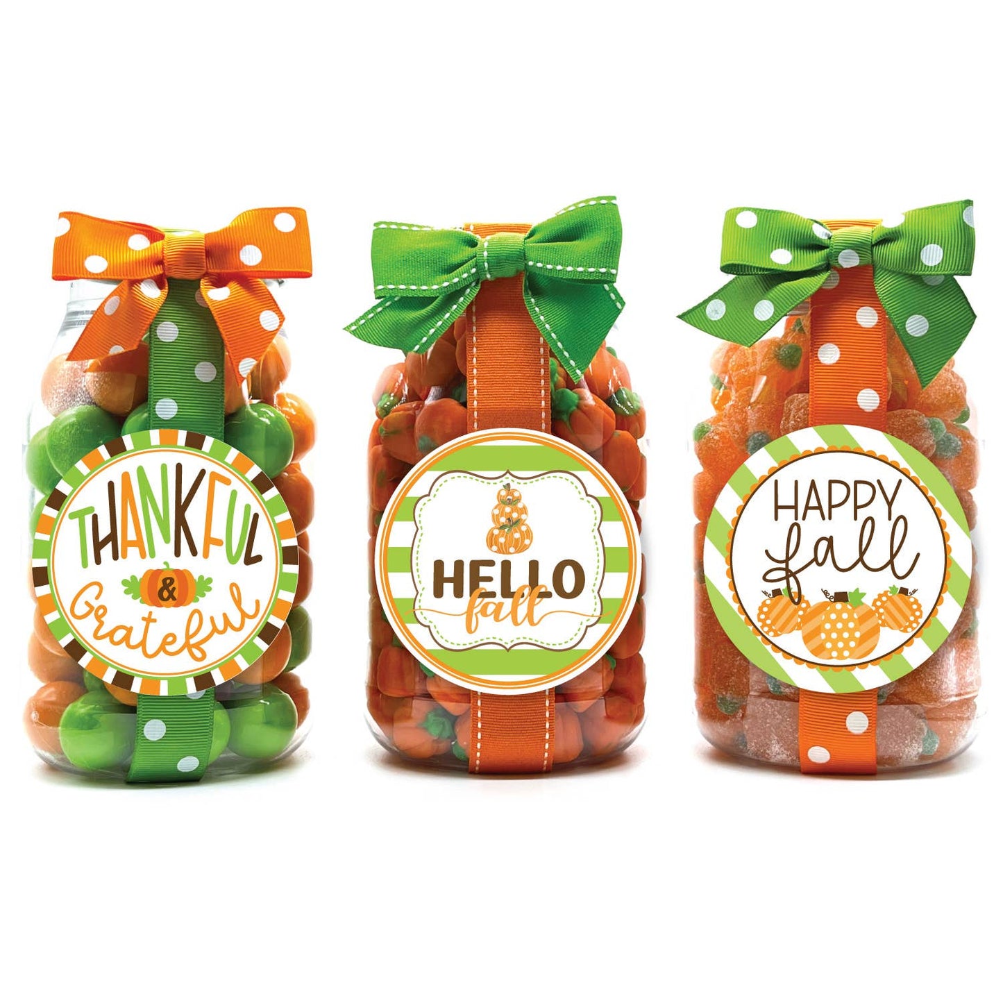 Oh, Sugar! - Fall Candy Plastic Quart Jars Assortment #2