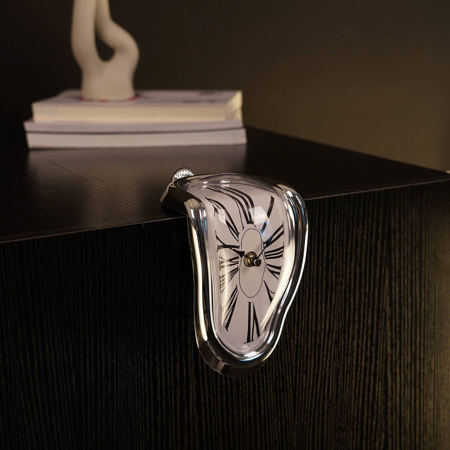 EP Design Lab - Dali Melting Desk Clock - Silver