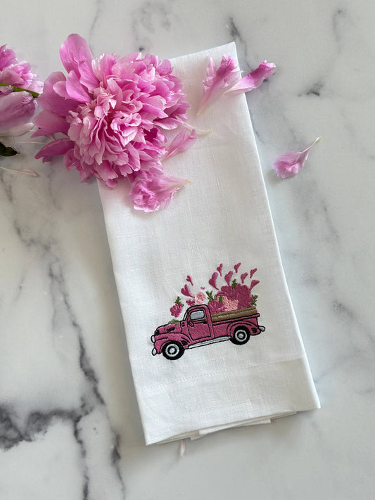 Arte Italica & Crown Linen Designs - Spread the Love Truck Towel - New