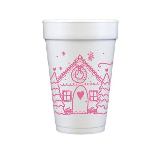 Natalie Chang - Gingerbread | Christmas Cups & Napkins (ALL) - FOAM Cups (10 per package)