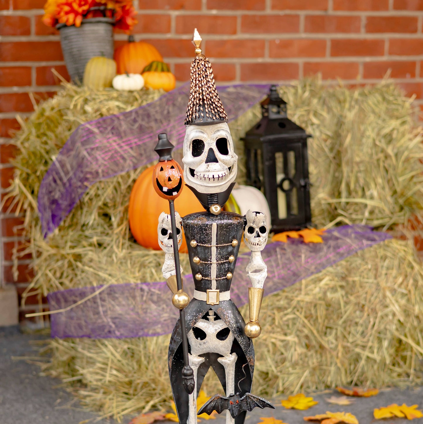 Zaer Ltd. International - 36"T. Standing Halloween Skeleton Soldiers with Staffs