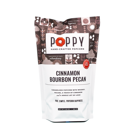 Poppy Hand-Crafted Popcorn - Cinnamon Bourbon Pecan Popcorn