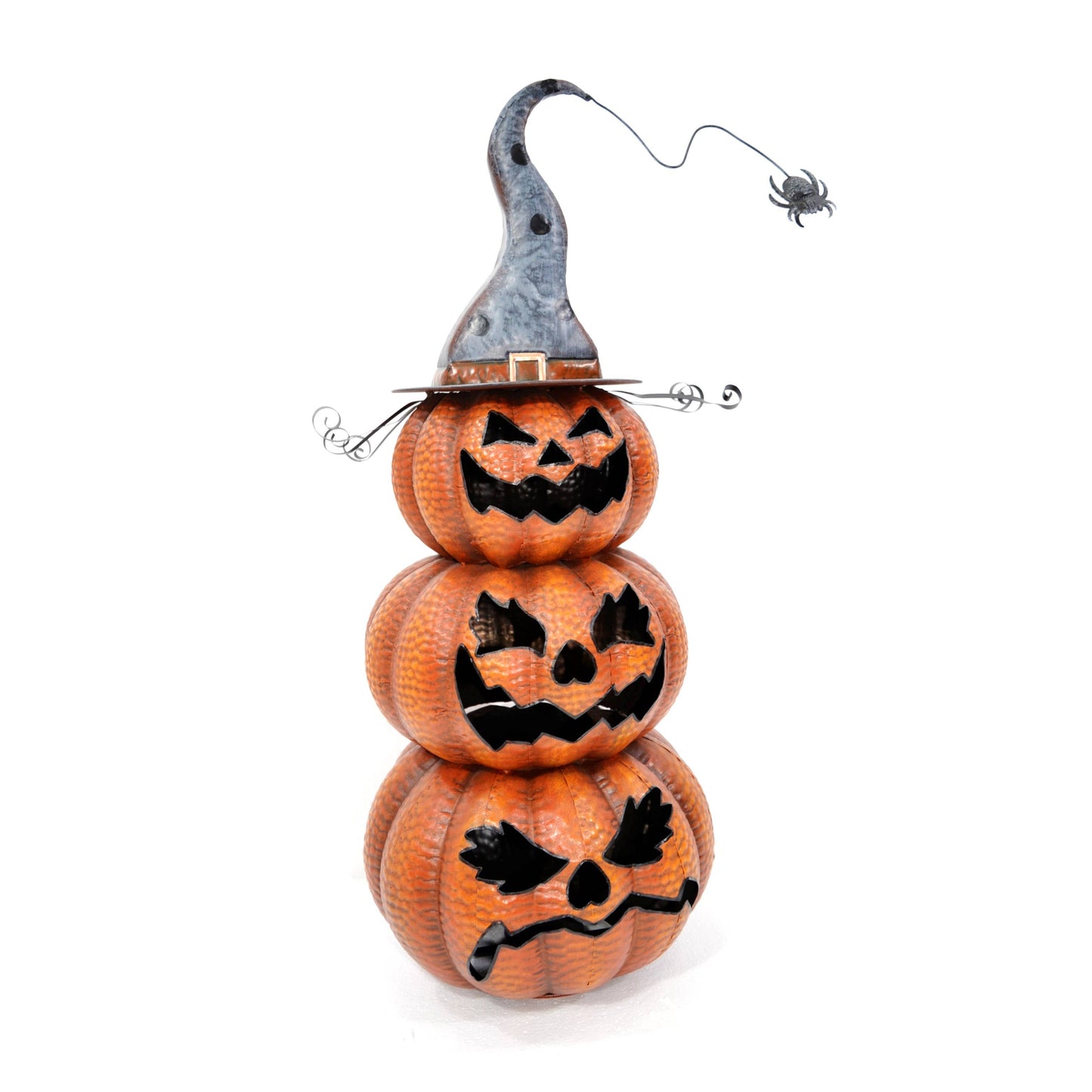 Zaer Ltd. International - 31" Tall Iron Jack-O-Lantern Totem Pole