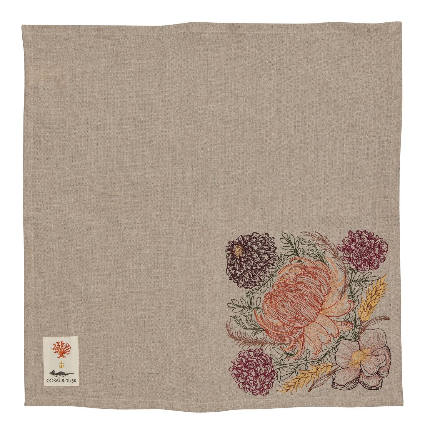 Coral & Tusk - Autumn Mums Dinner Napkin