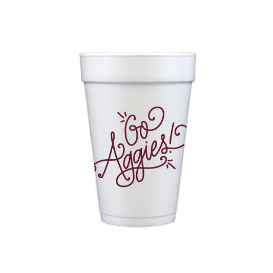 Natalie Chang - Go Aggies! | Game Day Cups & Napkins (All) - FOAM Cups (10 per package)