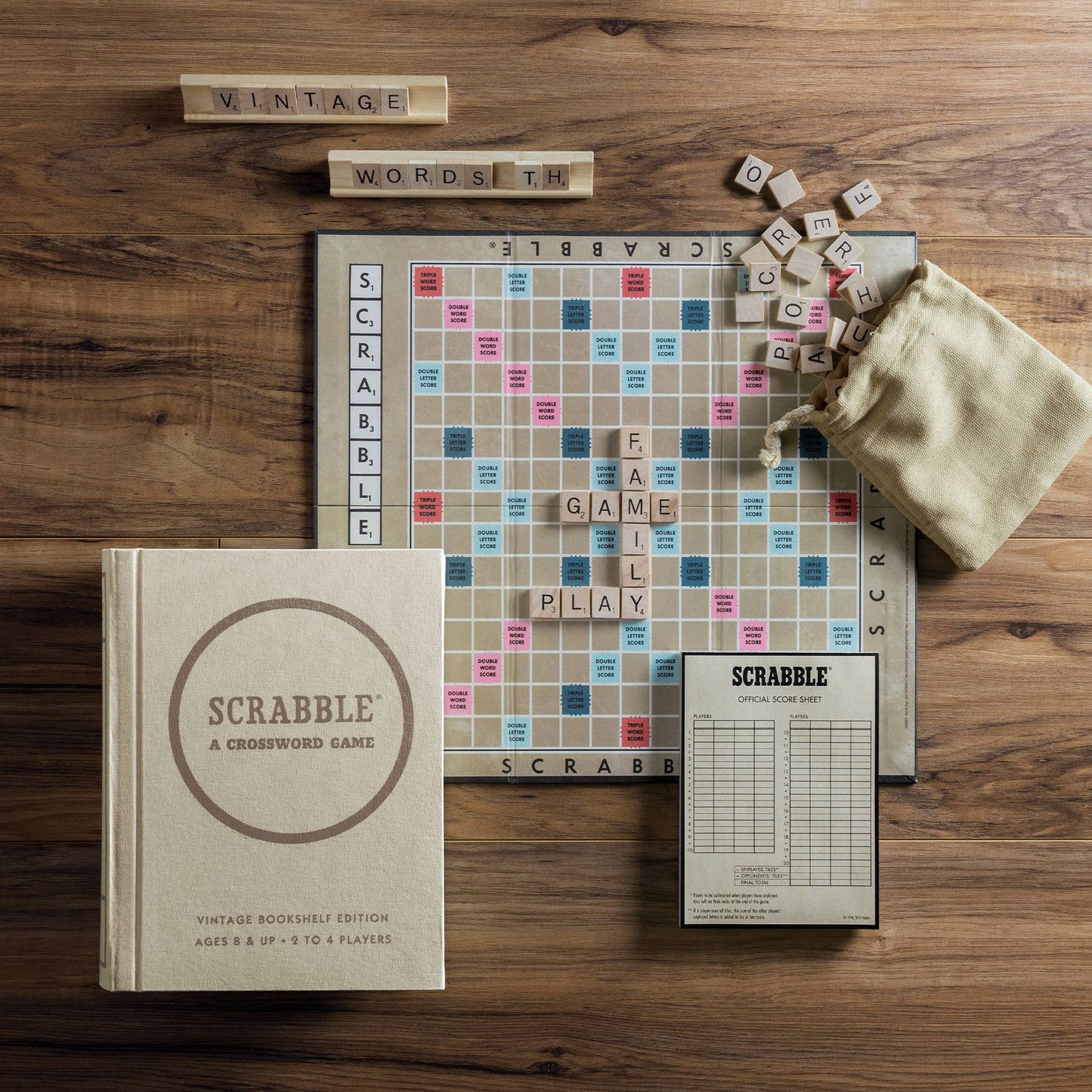 WS Game Company - WS Game Company Scrabble Vintage Bookshelf Edition