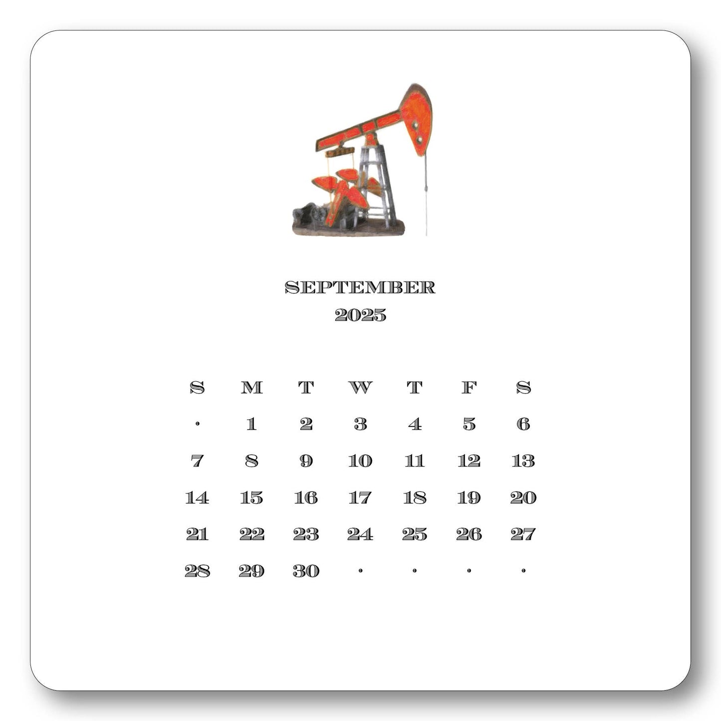 Maison de Papier - 2025 Texas Calendar with Easel