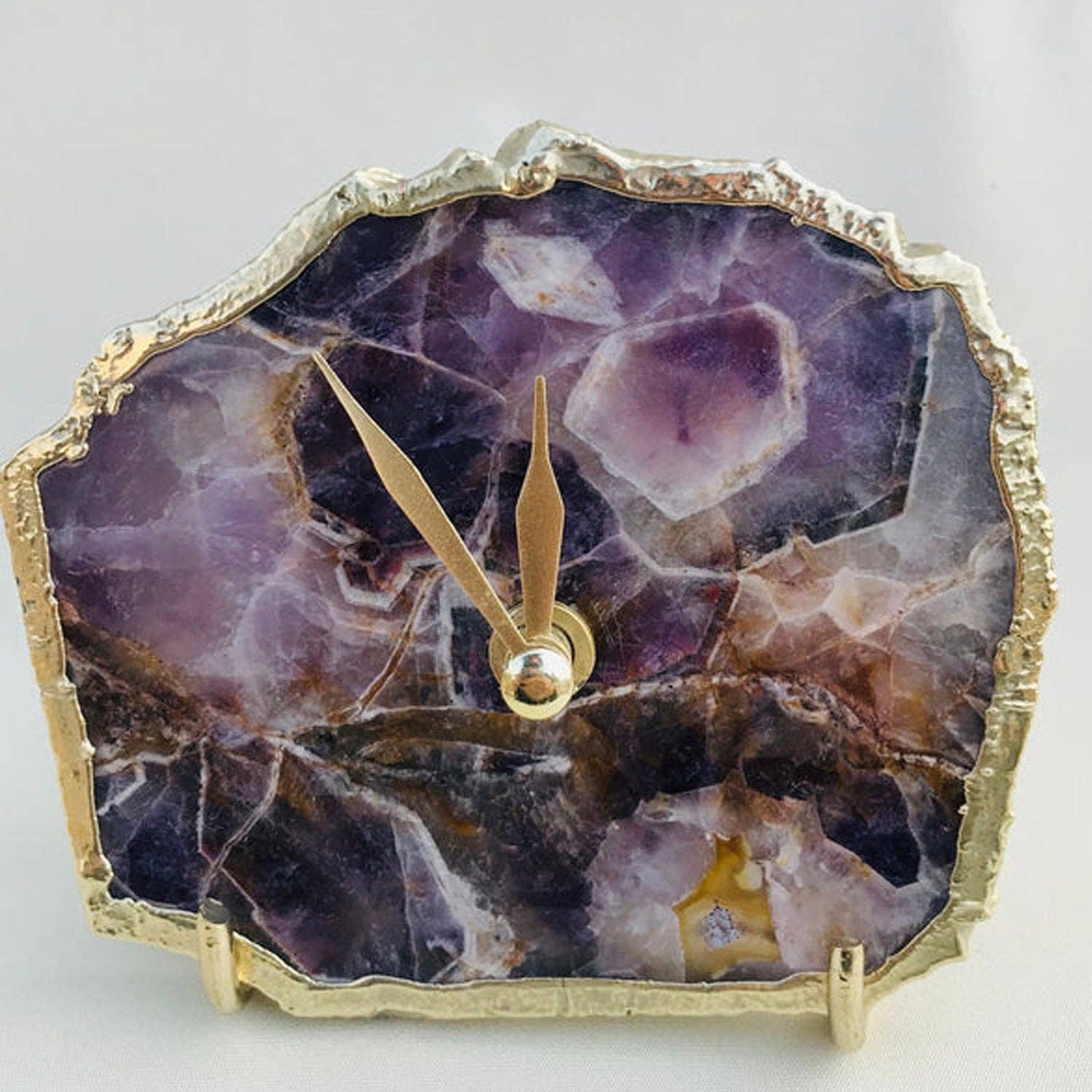 The Tangerine Store - Amethyst Desk/Wall Clock/Personalised Momento - Rose Gold / No