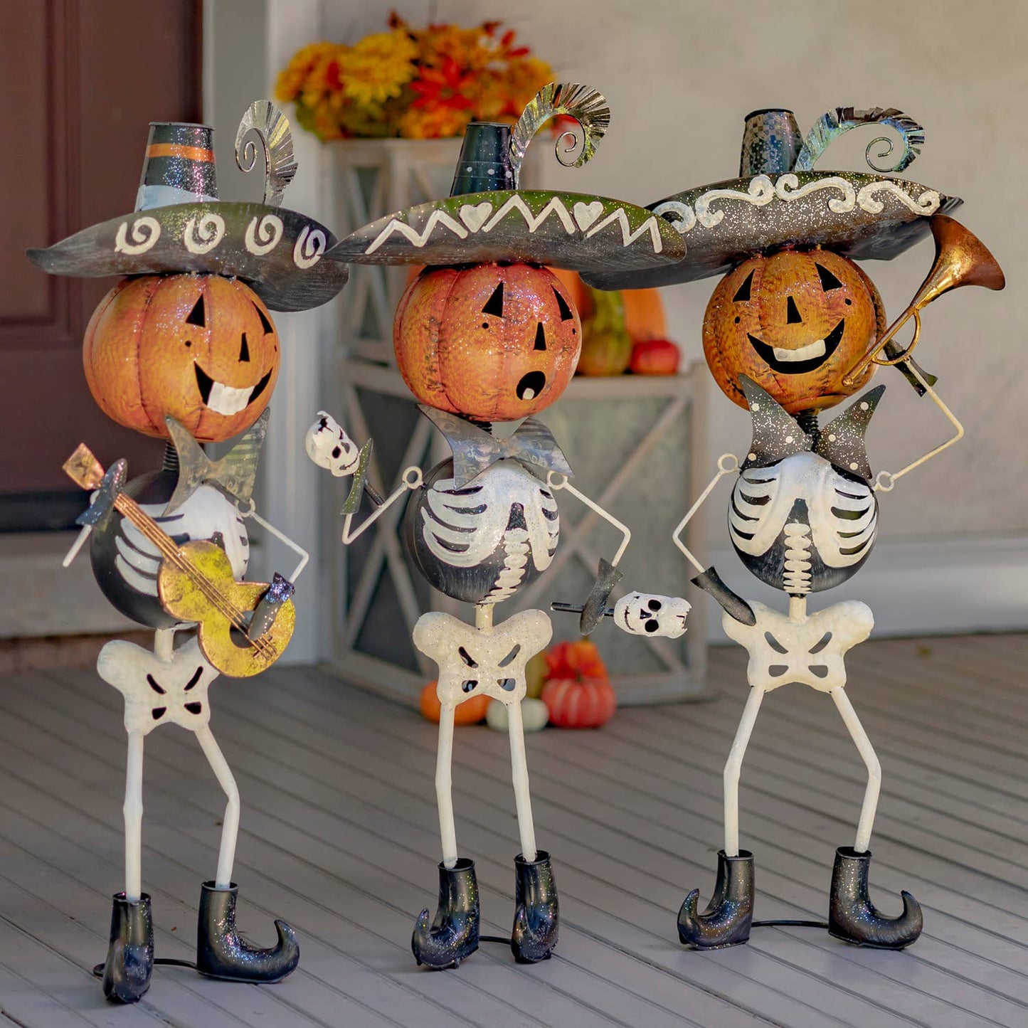 Zaer Ltd. International - Small Iron Skeleton Mariachi's- 3 Assorted Styles