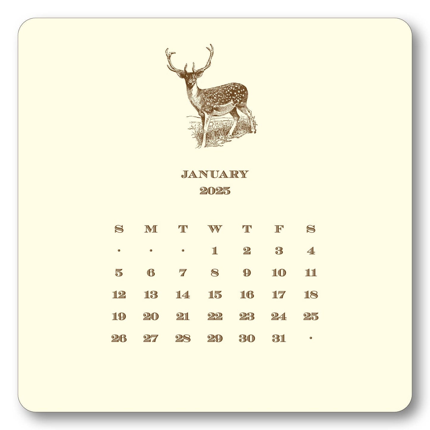 Maison de Papier - 2025 Hunt Calendar with Easel