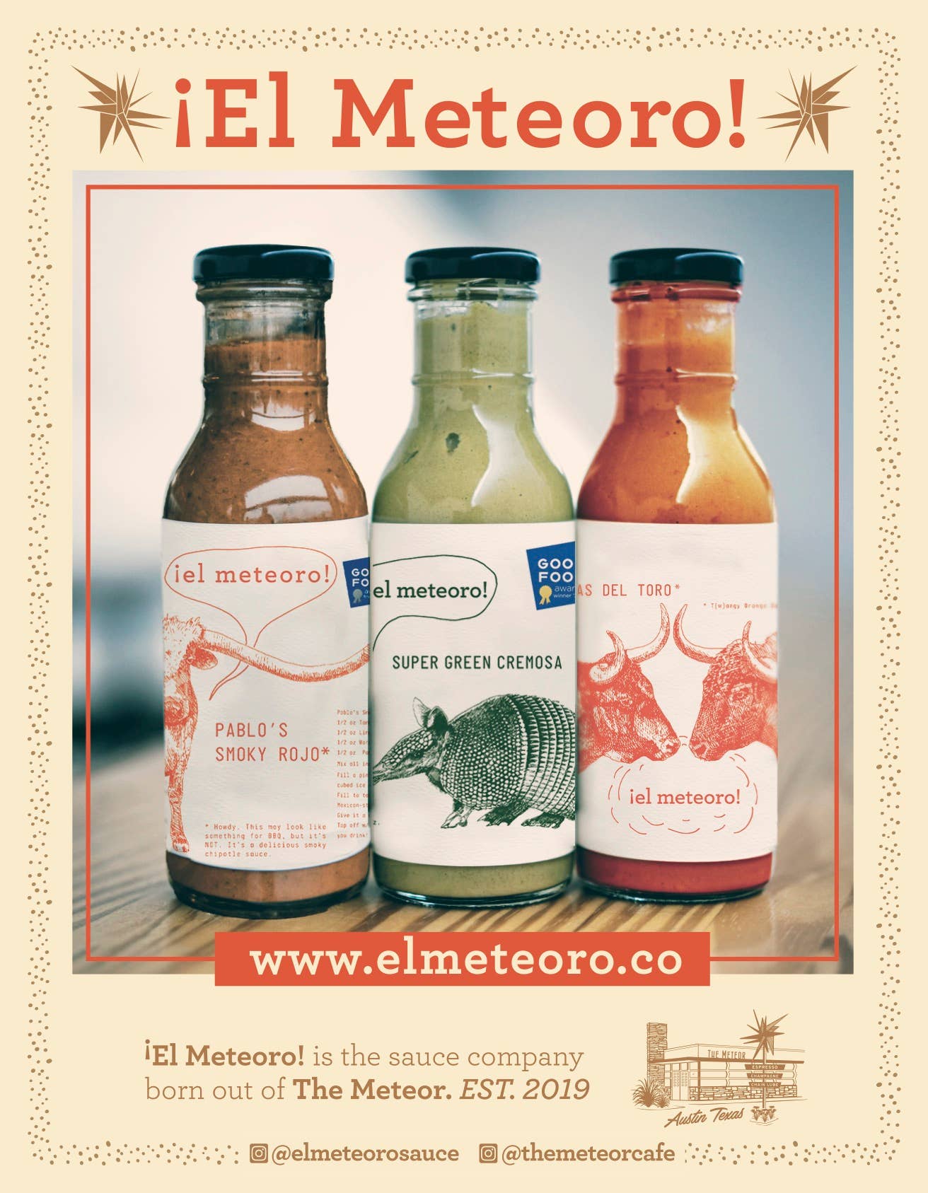 ¡El Meteoro! | award-winning sauces - Hot Sauce Roundup - Mixed Case, 4 of each sauce