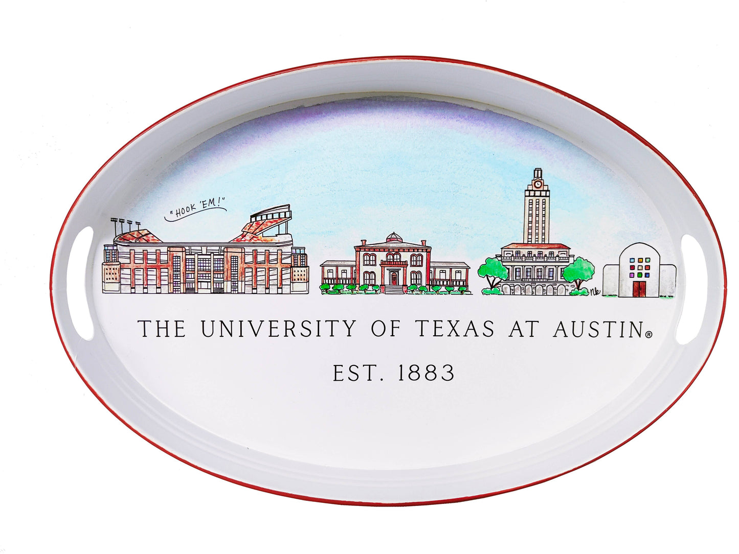 Valiant Gifts Inc - Texas Skyline Oval Tray