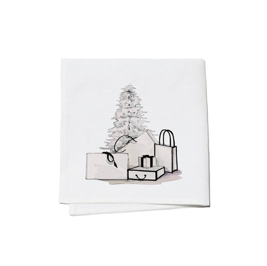 Toss Designs - Christmas Cocktail Napkins (Set of 4) - White Tree