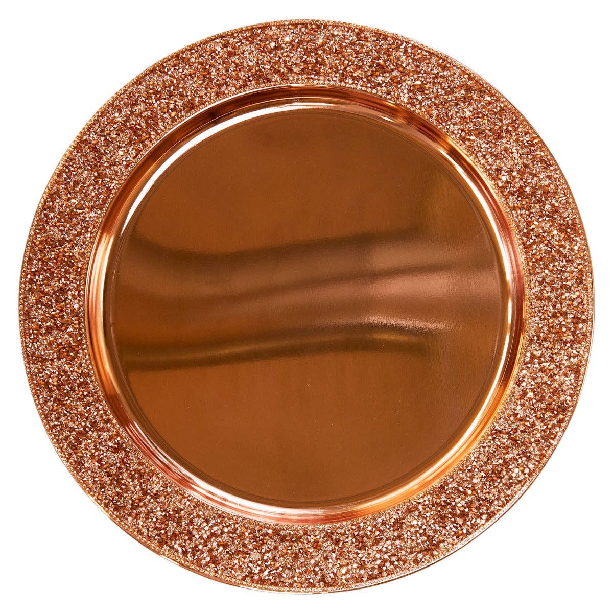 Luminous Rhinestone Charger Plate: Clear