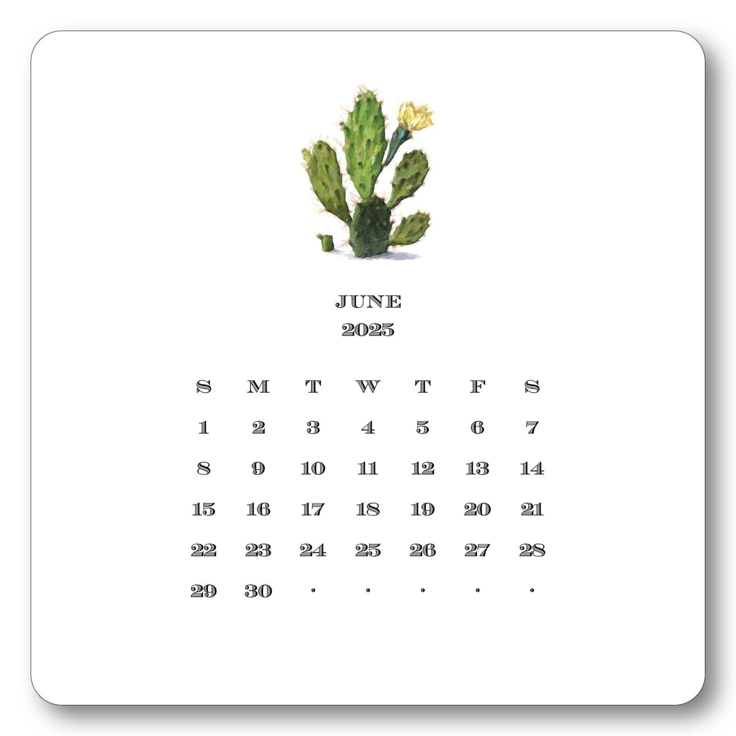 Maison de Papier - 2025 Texas Calendar with Easel