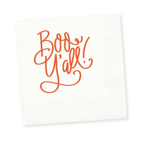 Natalie Chang - Napkins - Boo Y'all  (Halloween) - 2 colors - Orange Napkins