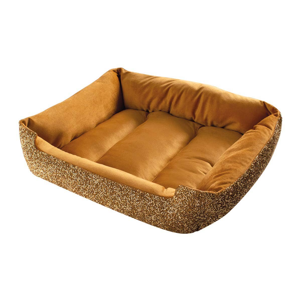 Rhinestone Dog Bed: Large / Charcoal