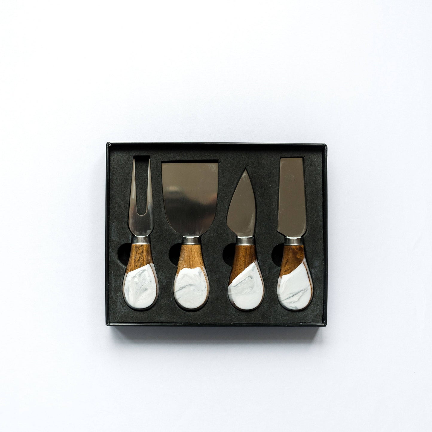 Lynn & Liana Designs - NEW! Resin Coated Cheese Knife Set - Gold Quartz