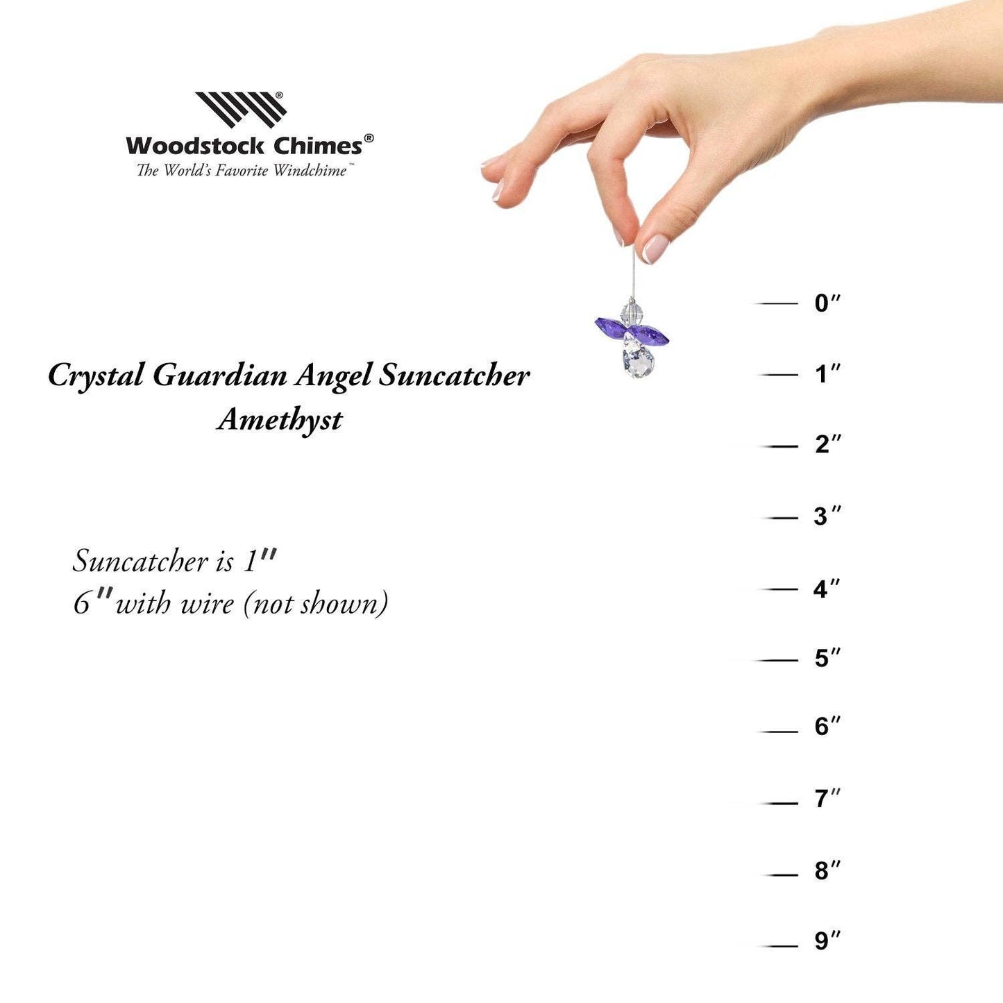 Woodstock Chimes - Crystal Guardian Angel™ - Amethyst