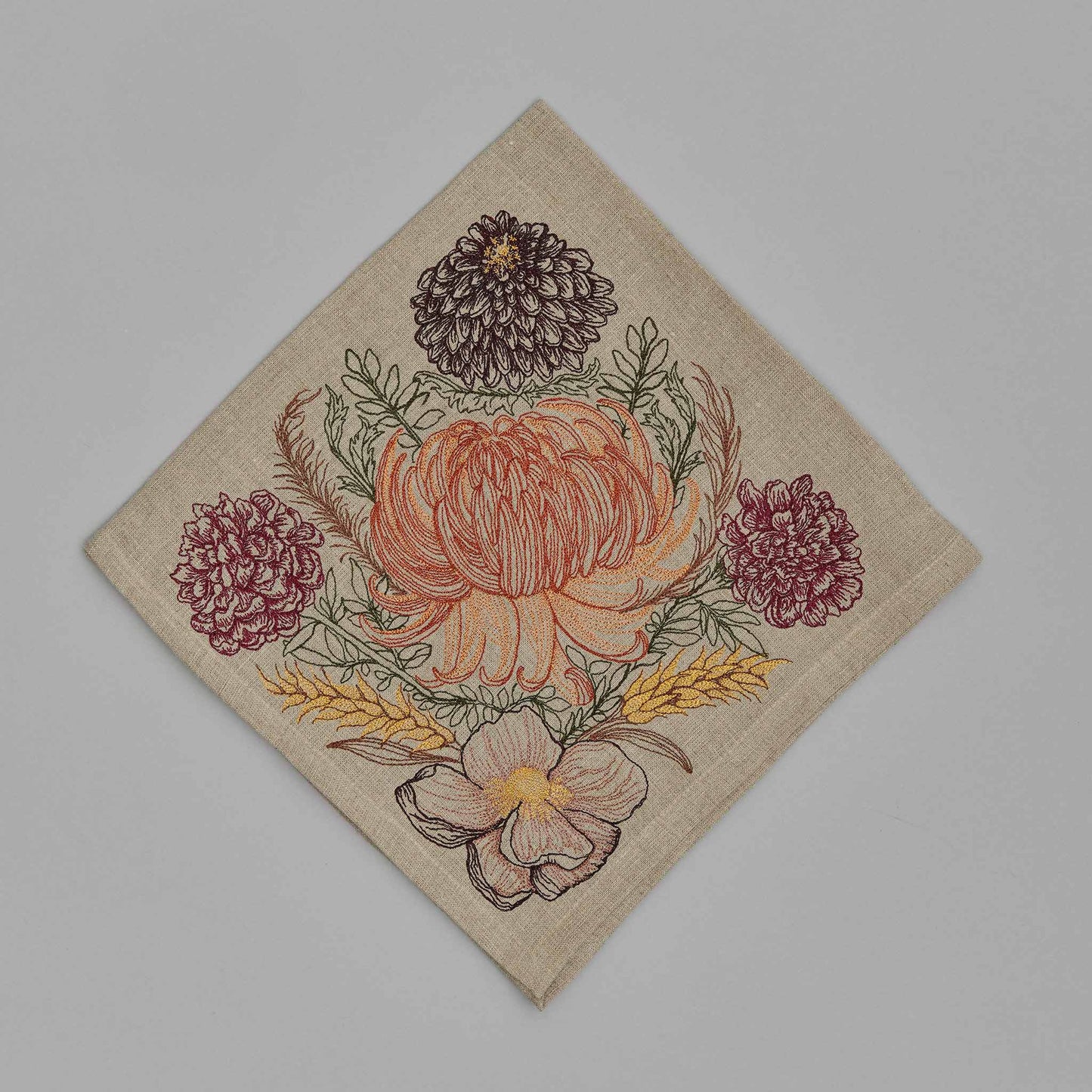 Coral & Tusk - Autumn Mums Dinner Napkin