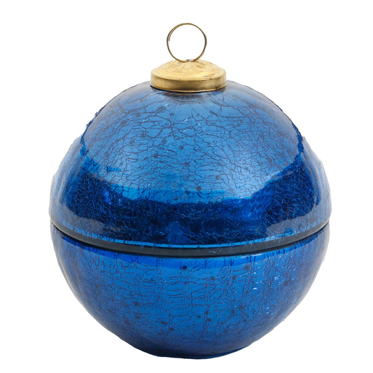 LUX FRAGRANCES - Della Robbia Royal Blue Glass Ornament Candle