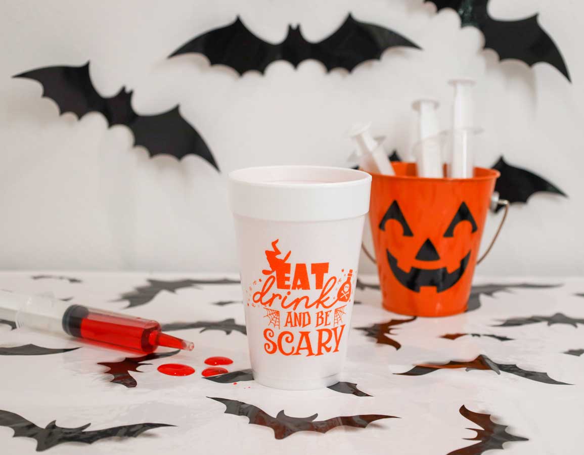 Two Funny Girls - Halloween Styrofoam Cup 10 Pack {Eat Drink Be Scary}