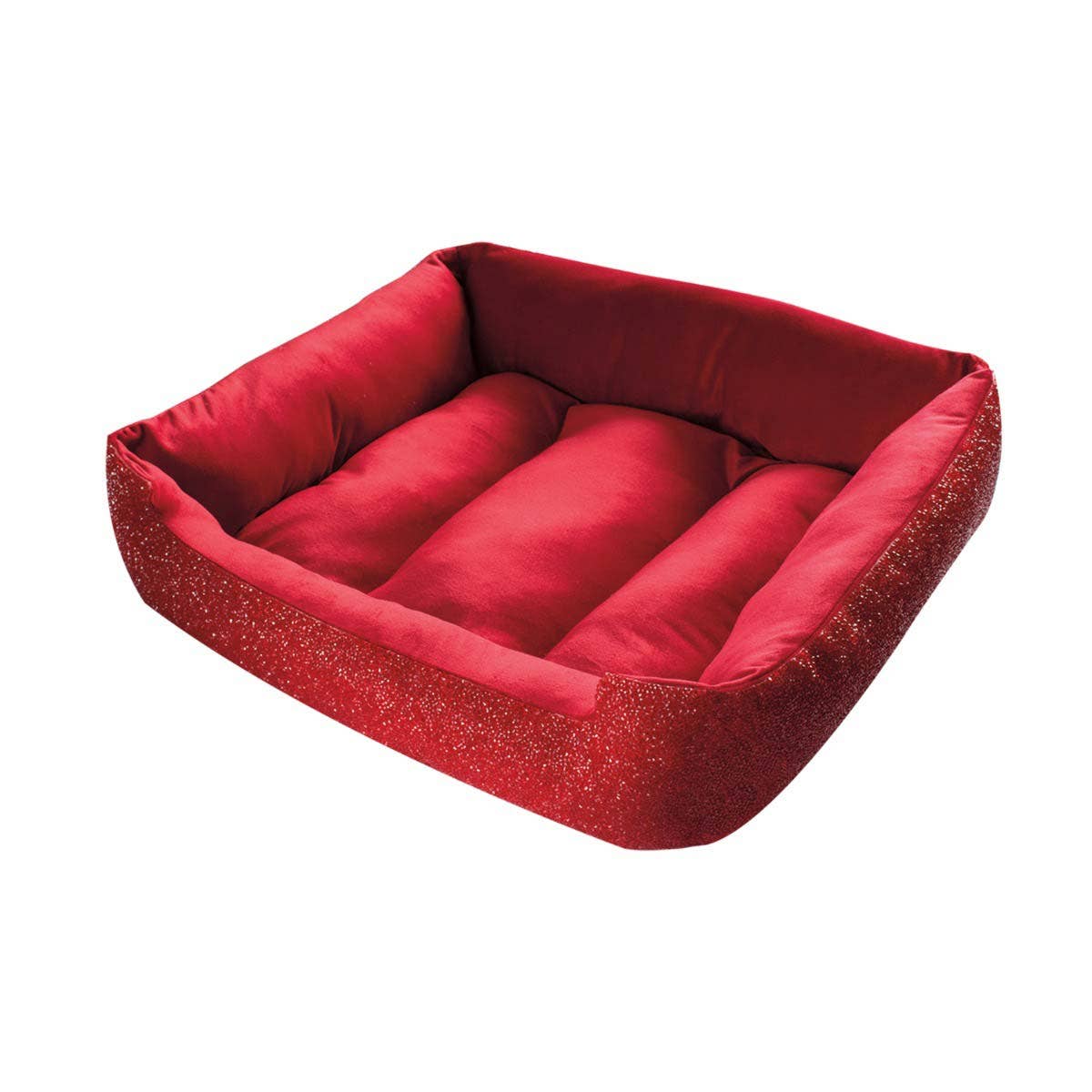 Rhinestone Dog Bed: Large / Charcoal