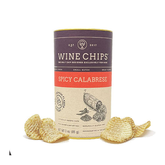 Wine Chips - 3 OZ. SPICY CALABRESE - ESTATE CASE OF 12