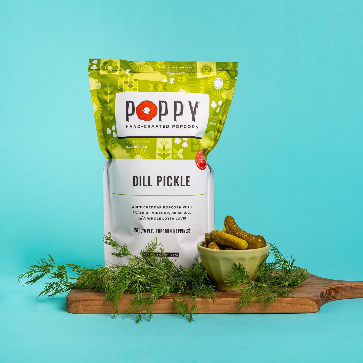 Poppy Hand-Crafted Popcorn - Dill Pickle Popcorn