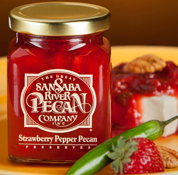 THE GREAT SAN SABA RIVER PECAN CO - PRESERVES - Fudge Pecan / Large Jars (11 oz)