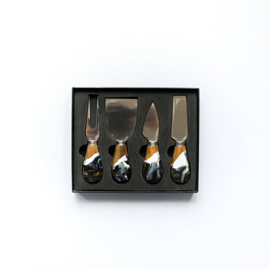 Lynn & Liana Designs - NEW! Resin Coated Cheese Knife Set - Onyx