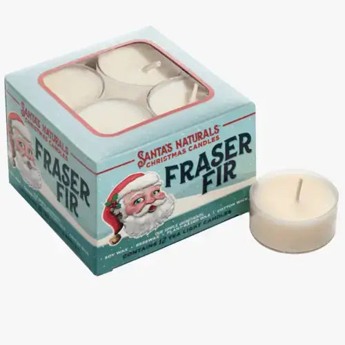 Santa's Naturals - Fraser Fir Tea Light Candles 12 Count