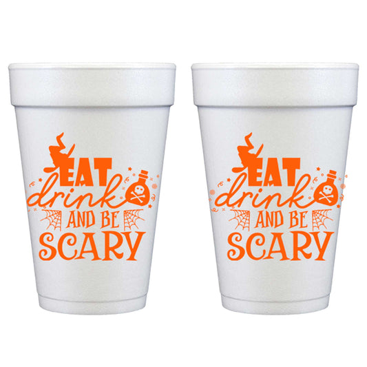 Two Funny Girls - Halloween Styrofoam Cup 10 Pack {Eat Drink Be Scary}