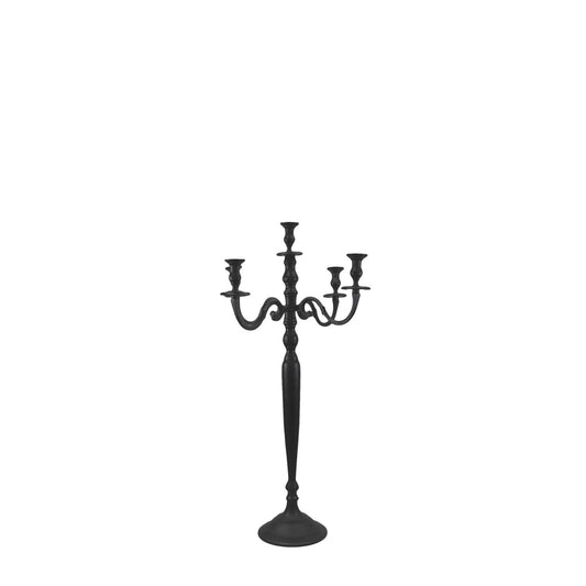 Galore Home - 24" 5 Arm Candelabra Metal Candle Holder - 3-1503BK1 H - 24" D- 17"