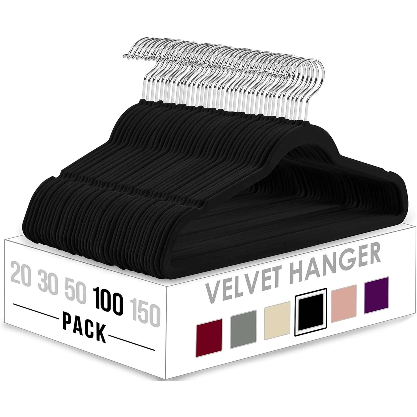 Haaro - Premium Velvet Hangers (Black)
